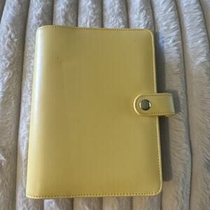 Personal Planner 6 Ring Binder Recollections Snap Close 7.75" x 6" Yellow